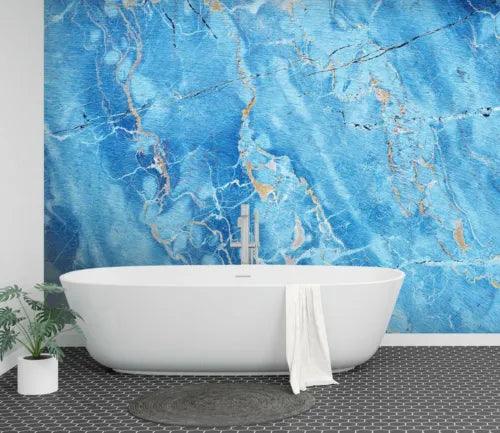 3D Blue Brick Wall ZHU06 Texture Tiles Marble Wallpaper Wall Mural Removable Zoe - Furniture4Design