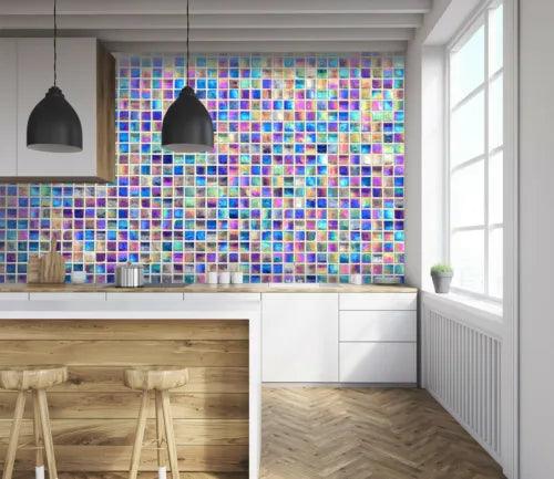 3D Blue Small Brick ZHU072 Texture Tiles Marble Wallpaper Wall Mural Removable - Furniture4Design