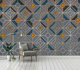 3D Blue Tile Graphics 38169NA Wallpaper Wall Murals Removable Wallpaper Fay - Furniture4Design