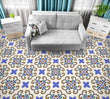 3D Blue Tile Pattern 12444NA Floor WallPaper Murals Wall Print Decal Fay - Furniture4Design