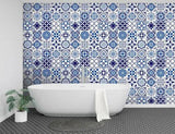 3D Blue Tile Pattern 17607NA Wallpaper Wall Murals Removable Wallpaper Fay - Furniture4Design