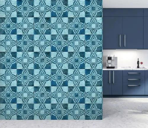 3D Blue Tile Pattern 26413NA Wallpaper Wall Murals Removable Wallpaper Fay - Furniture4Design