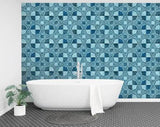 3D Blue Tile Pattern G2068 Wallpaper Wall Murals Removable Self-adhesive Erin - Furniture4Design