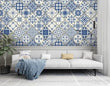 3D Blue Tile Pattern G4286 Wallpaper Wall Murals Removable Self-adhesive Erin - Furniture4Design