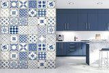 3D Blue Tile Pattern ZHUA15316 Wallpaper Wall Murals Removable Self-adhesive Amy - Furniture4Design