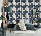 3D Blue Tile Rectangle 26381NA Wallpaper Wall Murals Removable Wallpaper Fay - Furniture4Design