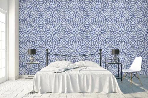 3D Blue Tile Style G3880 Wallpaper Wall Murals Removable Self-adhesive Erin - Furniture4Design