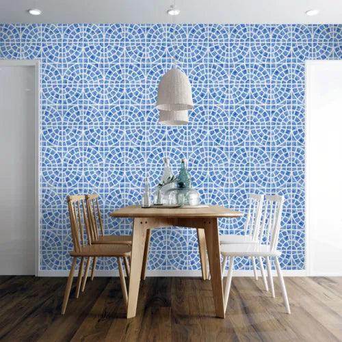 3D Blue Tiles G9435 Wallpaper Wall Murals Removable Self-adhesive Erin - Furniture4Design