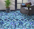 3D Blue Tiles O208 Floor WallPaper Murals Wall Print 5D AJ WALLPAPER AU Fay - Furniture4Design