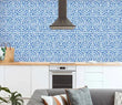 3D Blue Tiles Texture 25653NA Wallpaper Wall Murals Removable Wallpaper Fay - Furniture4Design