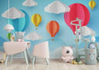 3D Bluesky Balloon Cloud Self-adhesive Removeable Wallpaper Wall Mural1 3153 - Furniture4Design