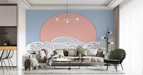 3D Bluesky Sun Sea Spindrift Self-adhesive Removeable Wallpaper Wall Mural1 3544 - Furniture4Design