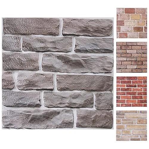 3D Brick Peel and Stick Wallpaper, 3D Brick Wall Panels Self 20 Pack Style-B - Furniture4Design