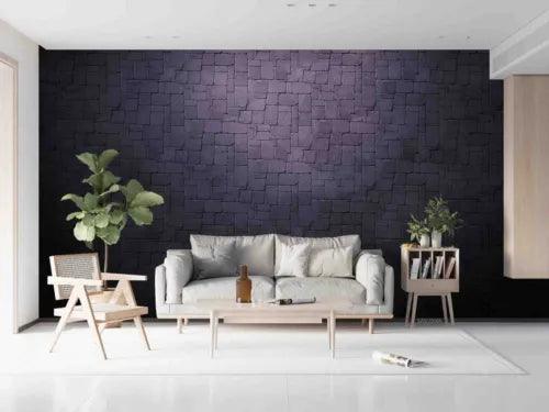 3D Brick Square Violet Self-adhesive Removeable Wallpaper Wall Mural1 3577 - Furniture4Design