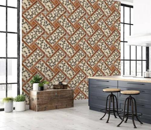 3D Brown Tile Fragments 26287NA Wallpaper Wall Murals Removable Wallpaper Fay - Furniture4Design