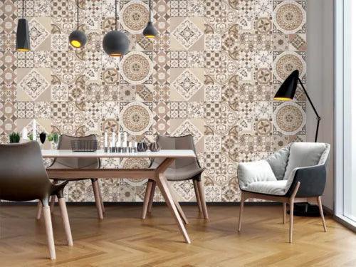 3D Brown Tile O2279 Wallpaper Wall Murals Removable Wallpaper Sticker Eve - Furniture4Design