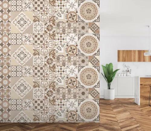 3D Brown Tile Pattern 25499NA Wallpaper Wall Murals Removable Wallpaper Fay - Furniture4Design