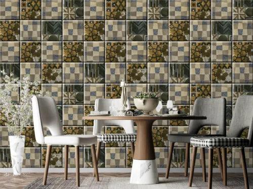 3D Brown Tile Pattern 26426NA Wallpaper Wall Murals Removable Wallpaper Fay - Furniture4Design