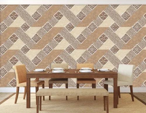 3D Brown Tile Pattern G9340 Wallpaper Wall Murals Removable Self-adhesive Erin - Furniture4Design