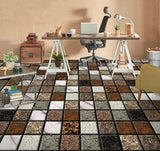 3D Brown Tiles 10238NA Floor WallPaper Murals Wall Print Decal Fay - Furniture4Design