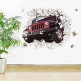 3D Cartoon Car Wall Stickers Kids Room Wallpaper Background PVC Mural Art Decals - Furniture4Design