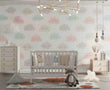 3D Cloud Rain White Self-adhesive Removeable Wallpaper Wall Mural1 3159 - Furniture4Design