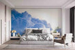 3D Cloud Sky Wave Blue Self-adhesive Removeable Wallpaper Wall Mural1 287 - Furniture4Design