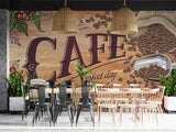 3D Coffee Bean Coffee Letter Self-adhesive Removeable Wallpaper Wall Mural1 712 - Furniture4Design