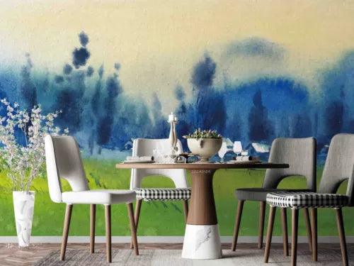 3D Countryside Grassland Tree Self-adhesive Removeable Wallpaper Wall Mural1 12 - Furniture4Design