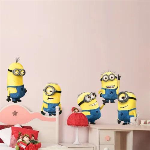 3d Cute Minion Cartoon Self Adhesive Wall Stickers Girls Kids Room Vinyl Art Fun - Furniture4Design