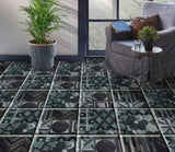 3D Dark Petals Tile 10285NA Floor WallPaper Murals Wall Print Decal Fay - Furniture4Design