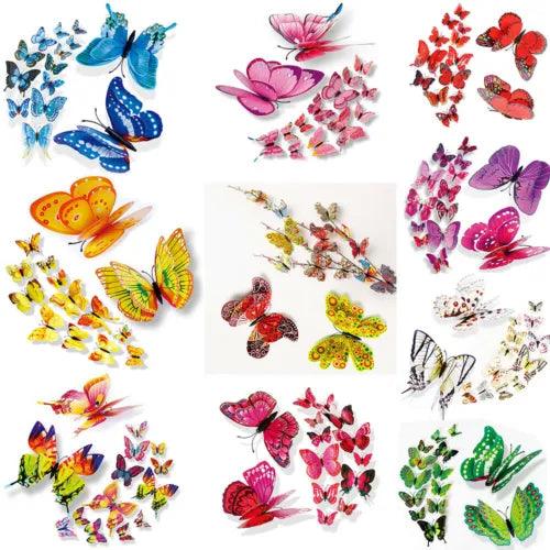 3D DIY Wall Stickers Fridge Magnet Home Decor Butterfly Stickers Room Decor - Furniture4Design