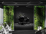 3D Dumbbell Weight Black Dot Self-adhesive Removeable Wallpaper Wall Mural1 119 - Furniture4Design