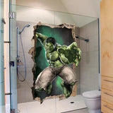 3D Effect Hulk Superhero Avenger Wall Sticker Kids Boys Room Cartoon Decals - Furniture4Design