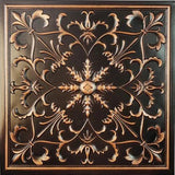 3D Embossed Ceiling Tile Plastic Wall Panel Decor PL70 Traditional copper 10pc - Furniture4Design