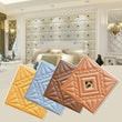 3D Embossed Tiles Self Adhesive Wall Stickers Stick On Home Decoration 30*30cm - Furniture4Design