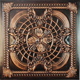 3D Embossed Wall Panel PVC Faux Tin Ceiling Tile PL31 Traditional copper 10pcs - Furniture4Design