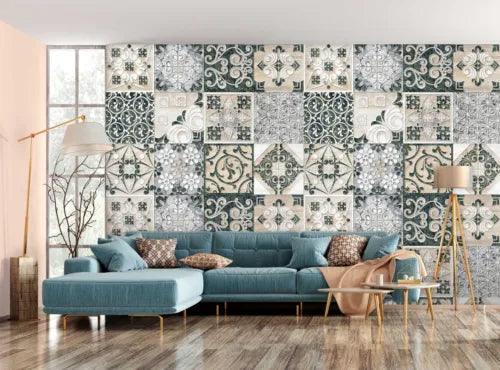 3D Exquisite Tiles G7306 Wallpaper Wall Murals Removable Self-adhesive Erin - Furniture4Design