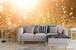 3D Floral Sunlight Tree Apricot Self-adhesive Removeable Wallpaper Wall Mural1 - Furniture4Design