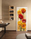 3D Flower Oil Painting Self-Adhesive Door Murals Wall Sticker Bedroom Door Decal - Furniture4Design