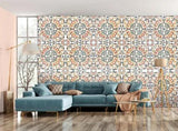 3D Flower Tile Pattern ZHUA063 Wallpaper Wall Murals Removable Self-adhesive Zoe - Furniture4Design