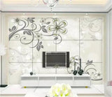 3D Flower Tiles 2810 Wallpaper Mural Wall Print Wall Wallpaper Murals US Coco - Furniture4Design