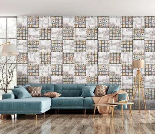 3D Flower Tiles G6775 Wallpaper Wall Murals Removable Self-adhesive Honey - Furniture4Design