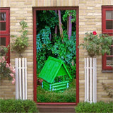 3D Forest Green Wooden Toy Poster Door Stickers Wall Mural Bedroom Door Murals - Furniture4Design