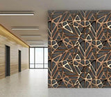 3D Golden Triangle ZHU080 Texture Tiles Marble Wallpaper Wall Mural Removable - Furniture4Design