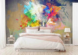 3D Graffiti Bulb Lamplight Gray Self-adhesive Removeable Wallpaper Wall Mural1 - Furniture4Design