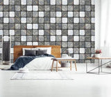 3D Gray Grid Tile ZHUA572 Wallpaper Wall Murals Removable Self-adhesive Ann 24 - Furniture4Design