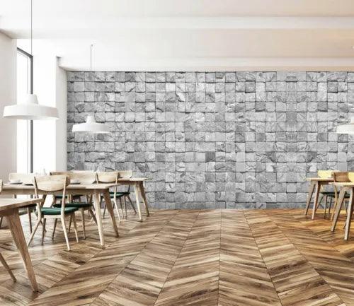 3D Gray Stone Tile 17639NA Wallpaper Wall Murals Removable Wallpaper Fay - Furniture4Design