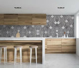 3D Gray Tile 17593NA Wallpaper Wall Murals Removable Wallpaper Fay - Furniture4Design