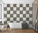 3D Gray Tile Leaves 26423NA Wallpaper Wall Murals Removable Wallpaper Fay - Furniture4Design